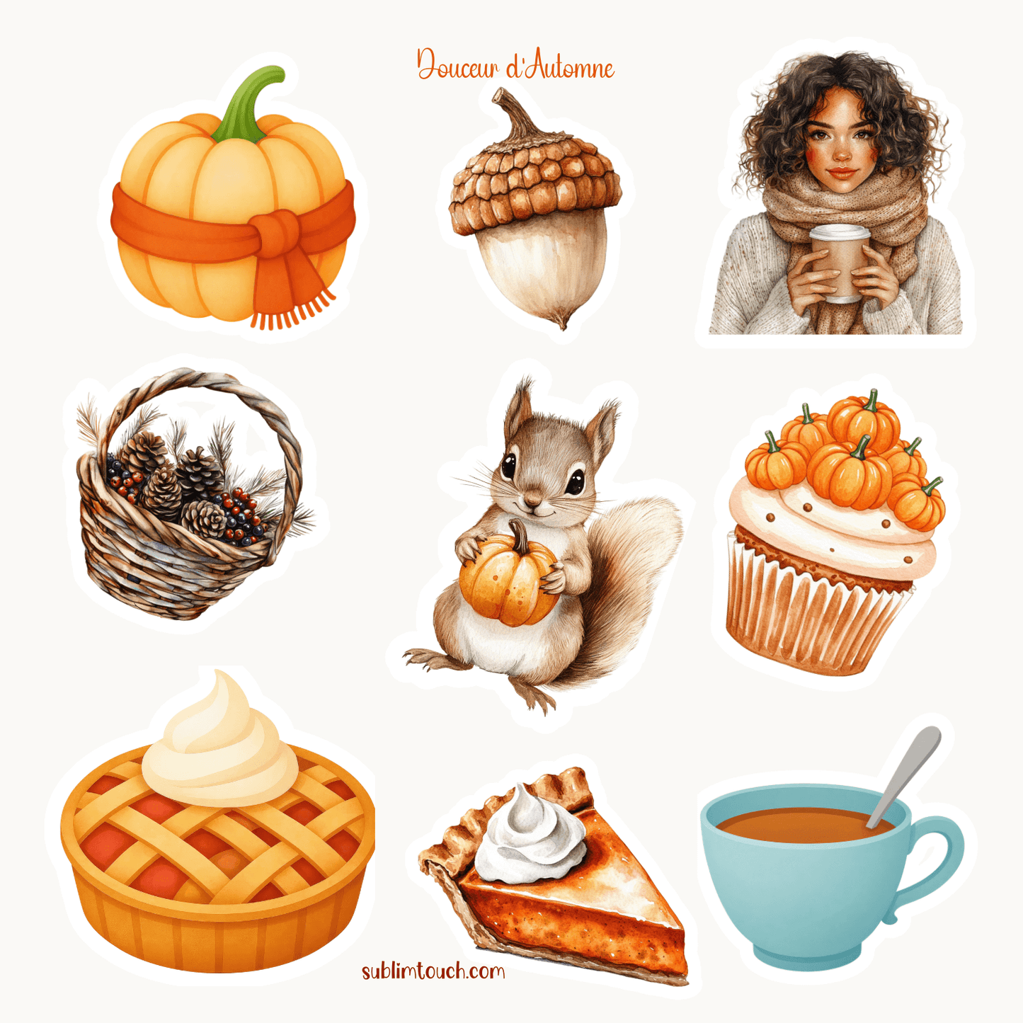 Feuille d'autocollants - Douceur d'Automne