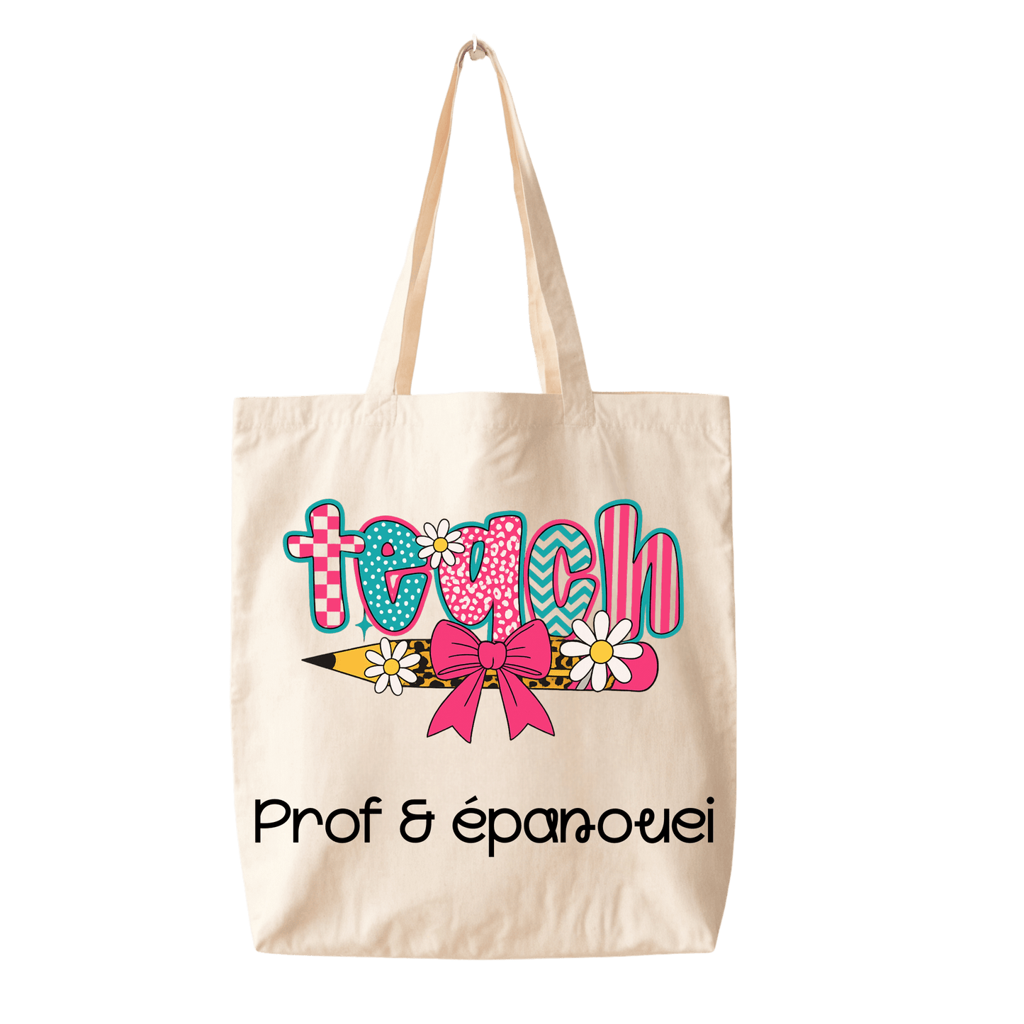 Tote Bag - Teach Floral & Crayon Girly