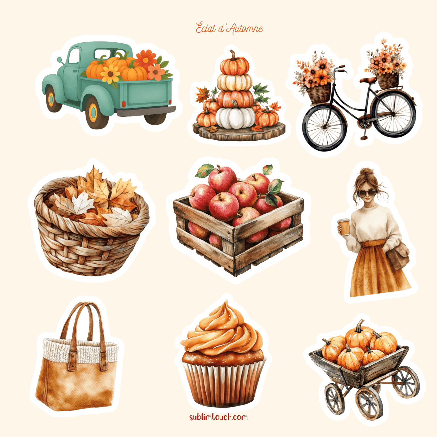 Feuille d’autocollants – Éclats d’Automne