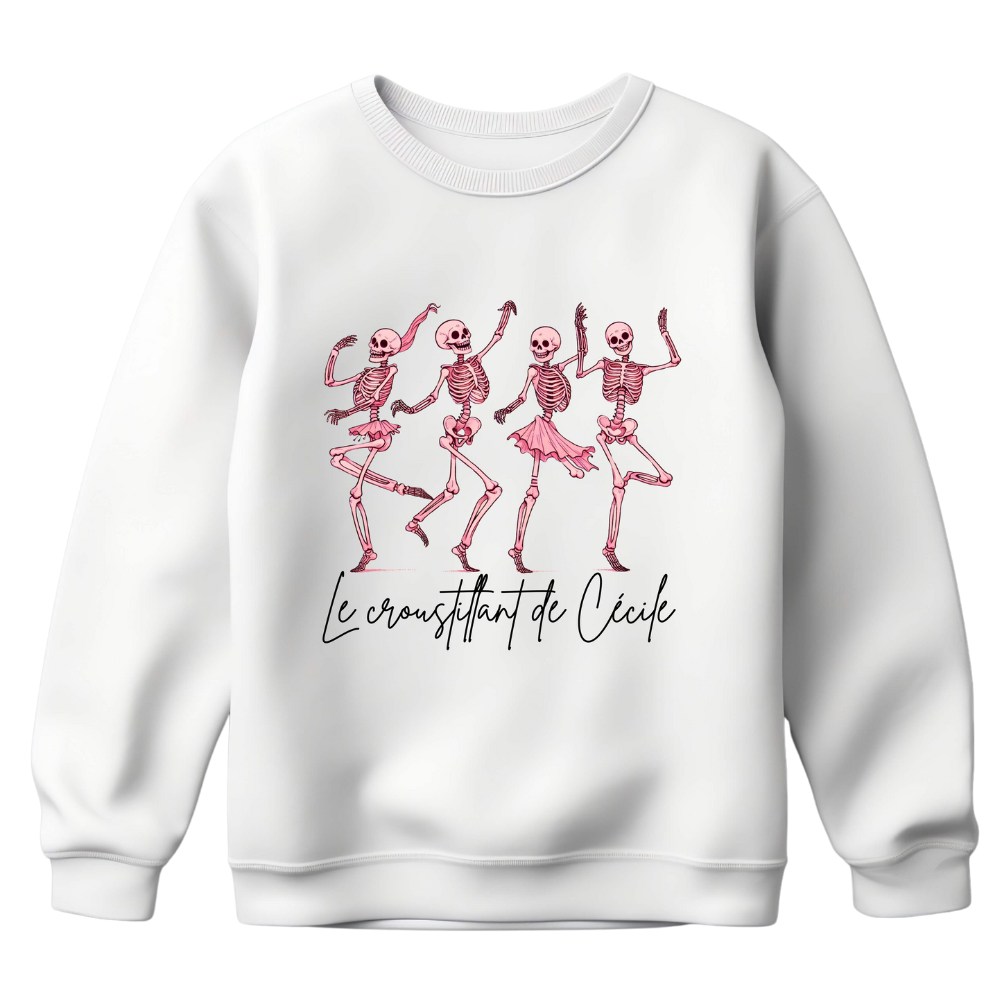 Sweat Harmonie Unisexe – Danse des Squelettes Roses
