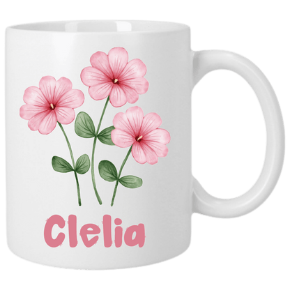 Mug Classique 325 ml - Fleurs Roses Délicates