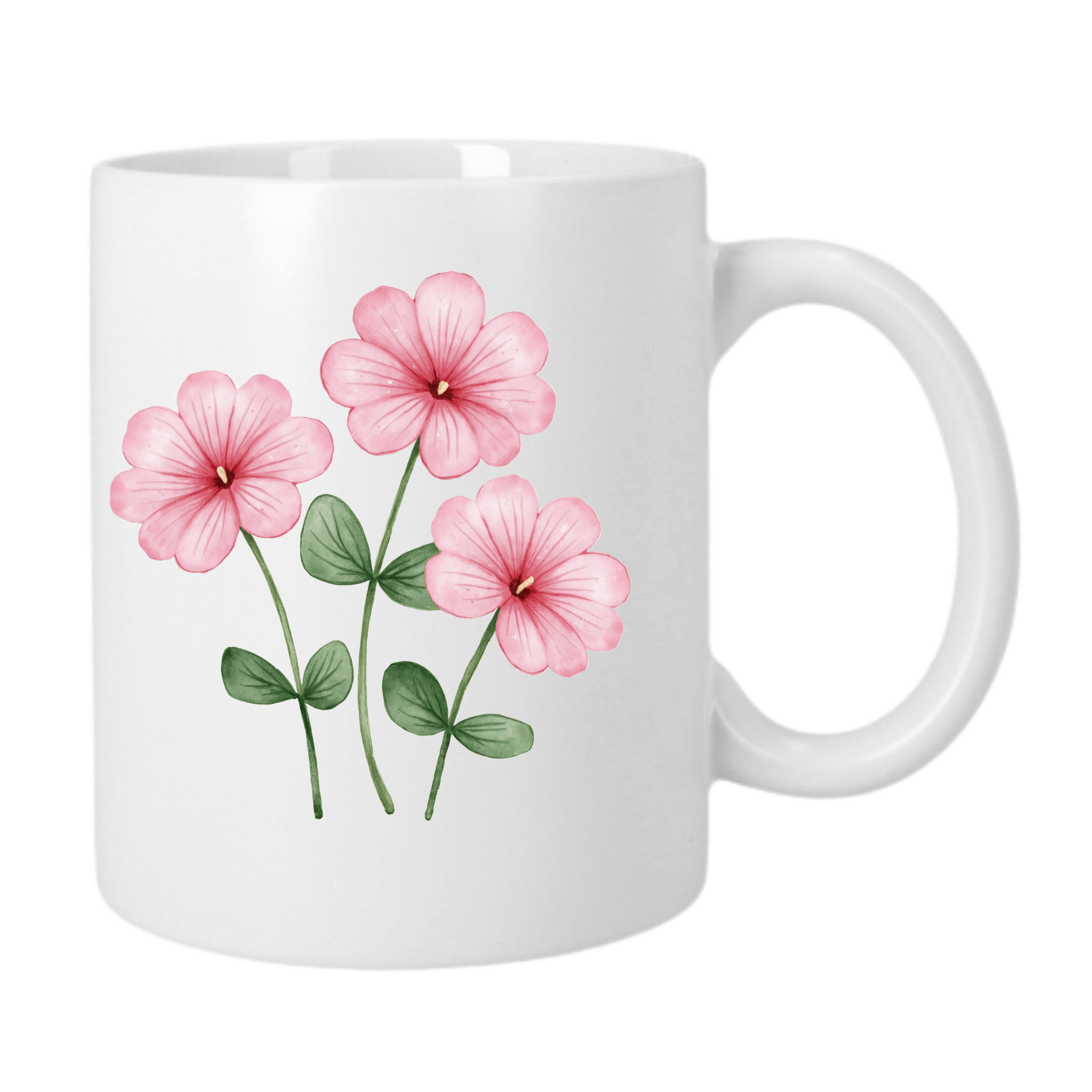 Mug Classique 325 ml - Fleurs Roses Délicates