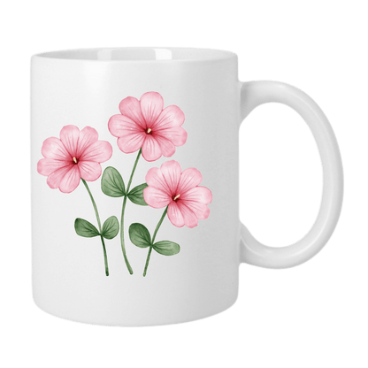 Mug Classique 325 ml - Fleurs Roses Délicates
