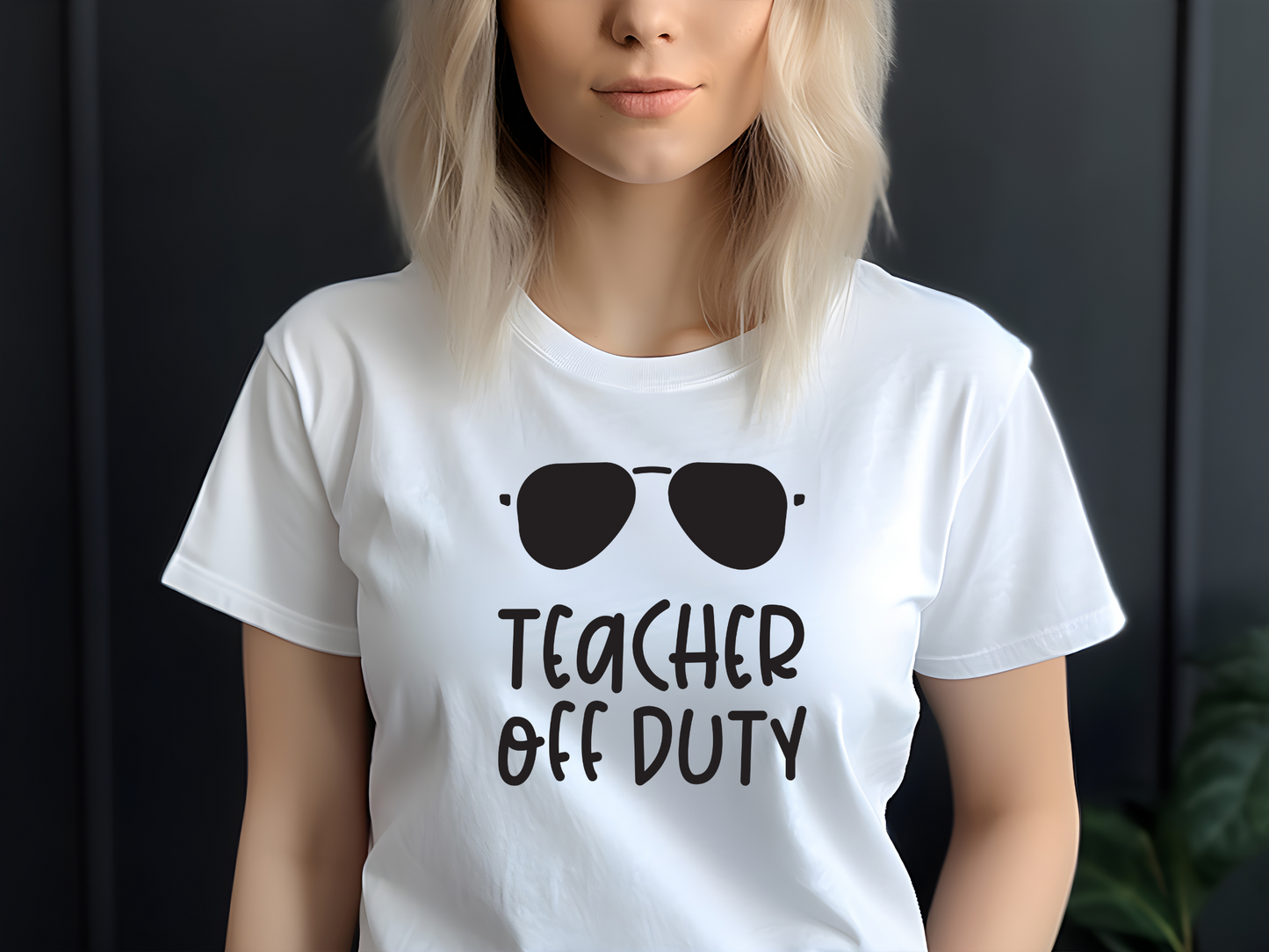 Tee-shirt à manche courte Personnalisable Teacher Off Duty