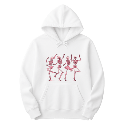 Sweat à capuche Cocoon Unisexe – Danse des Squelettes Roses
