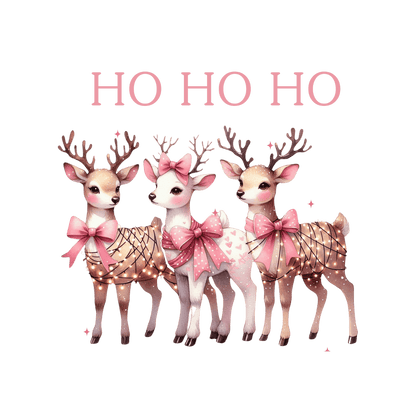 Transfert DTF – Ho Ho Ho Reindeers