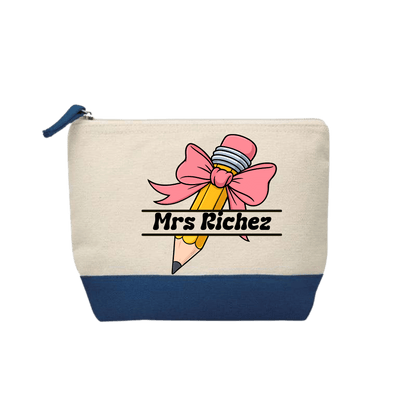 Trousse Voyageuse - Crayon & Noeud Rose