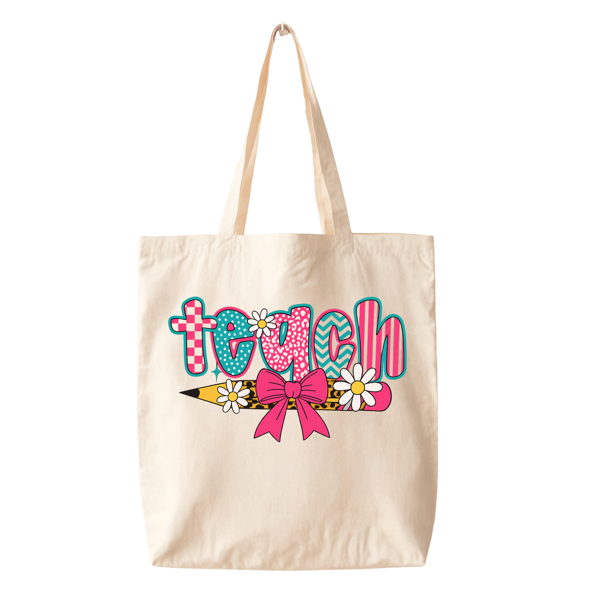 Tote Bag - Teach Floral & Crayon Girly