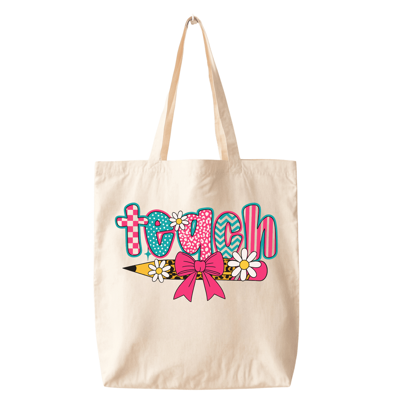 Tote Bag - Teach Floral & Crayon Girly