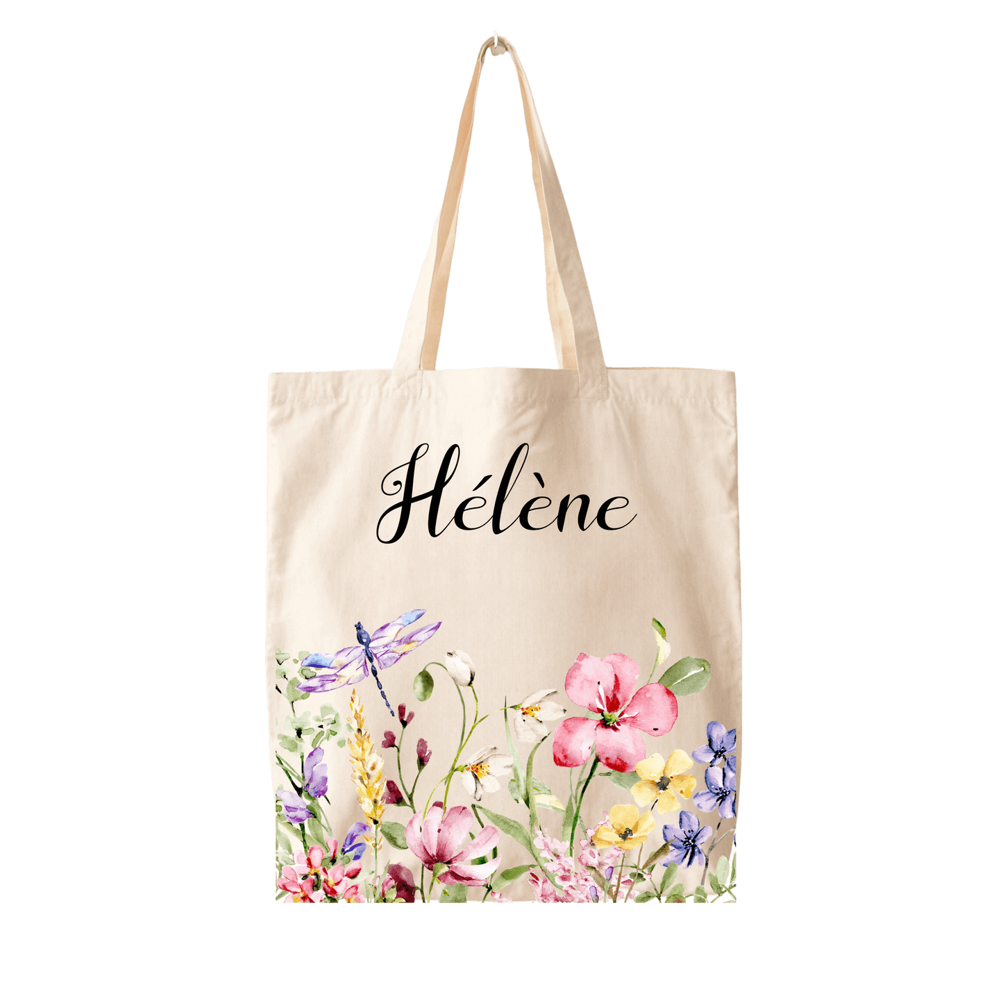 Tote Bag - Jardin Fleuri en Aquarelle
