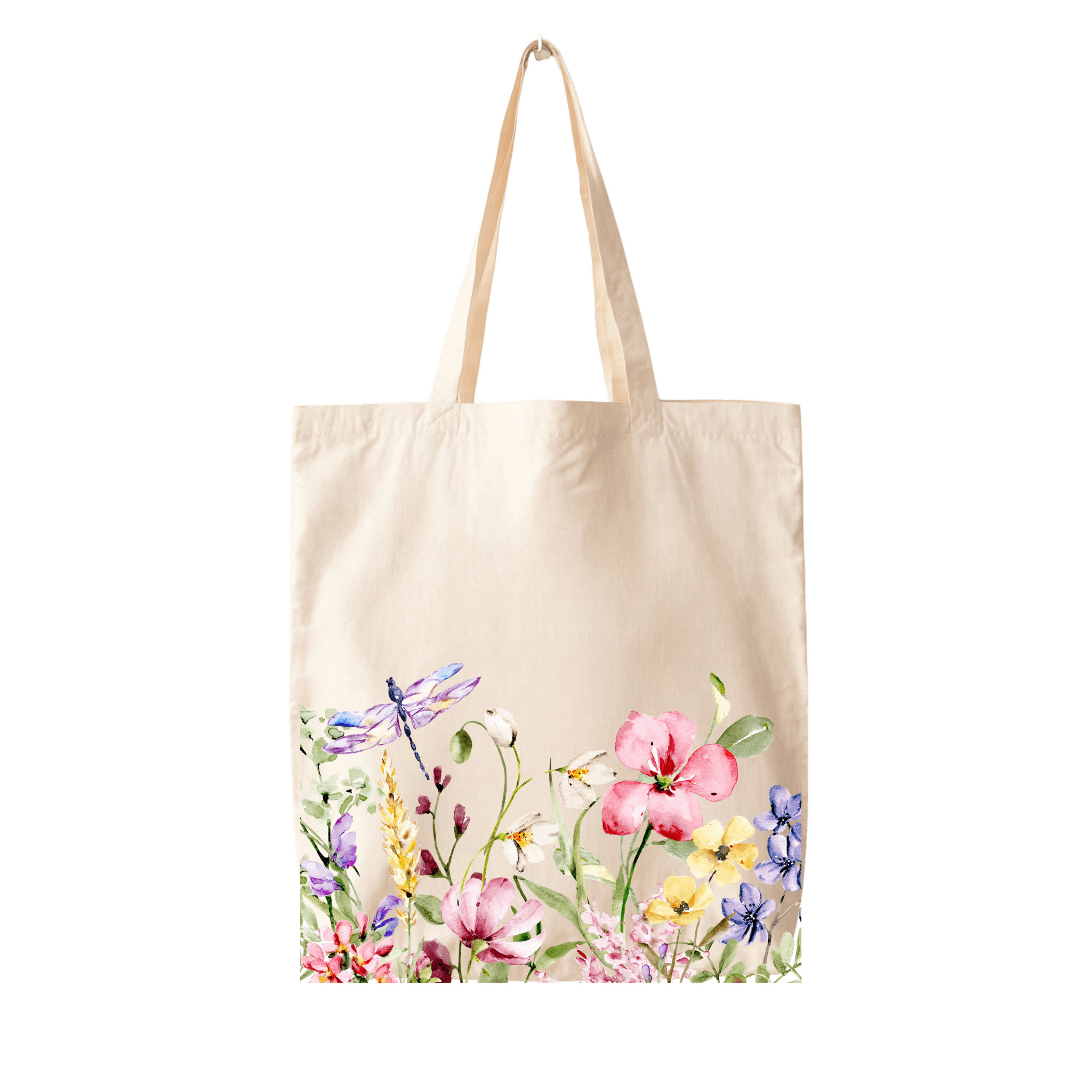 Tote Bag - Jardin Fleuri en Aquarelle