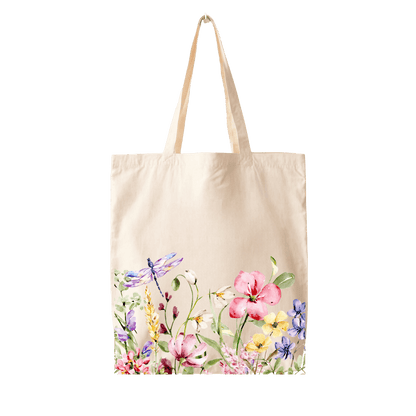 Tote Bag - Jardin Fleuri en Aquarelle