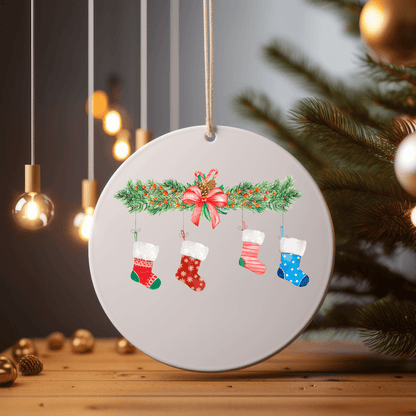 Ornement de Noël personnalisé – Chaussettes de la famille