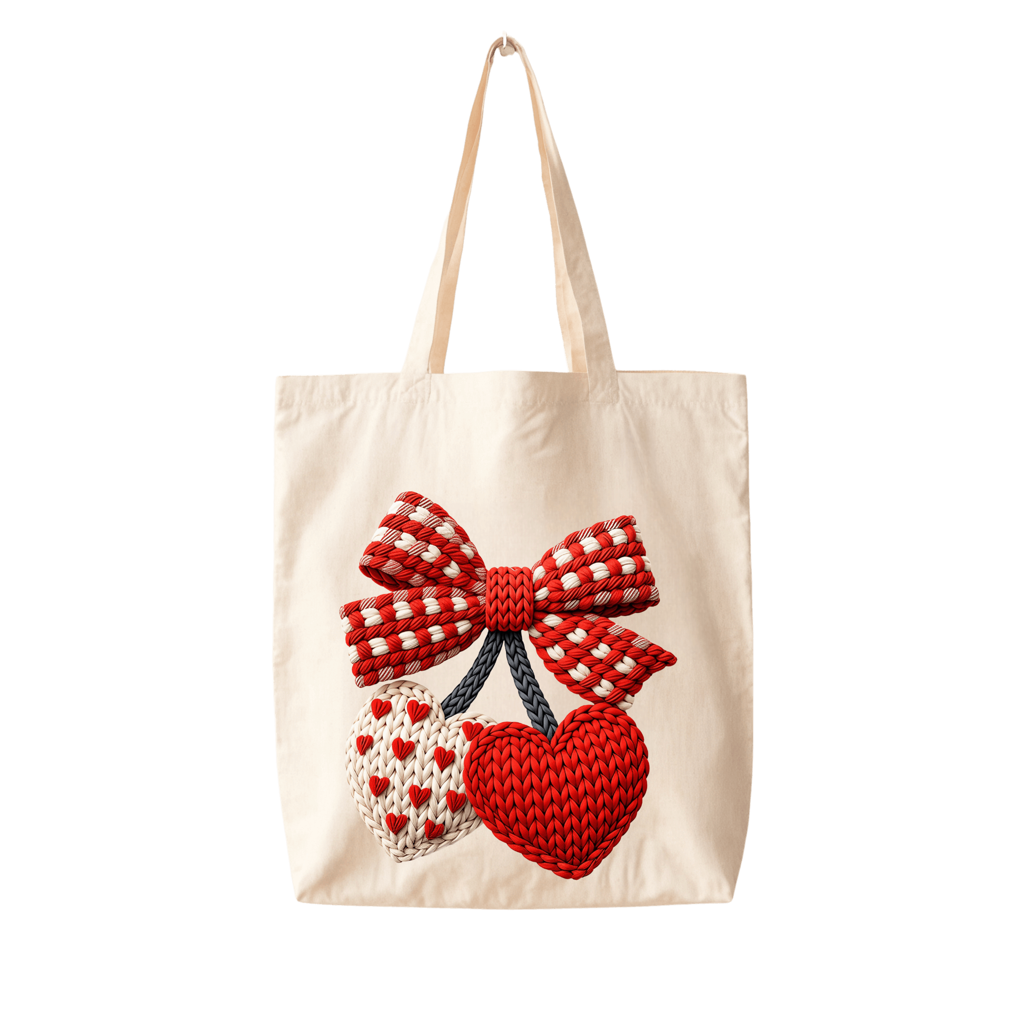 Tote bag Cœurs & Nœud – Saint-Valentin
