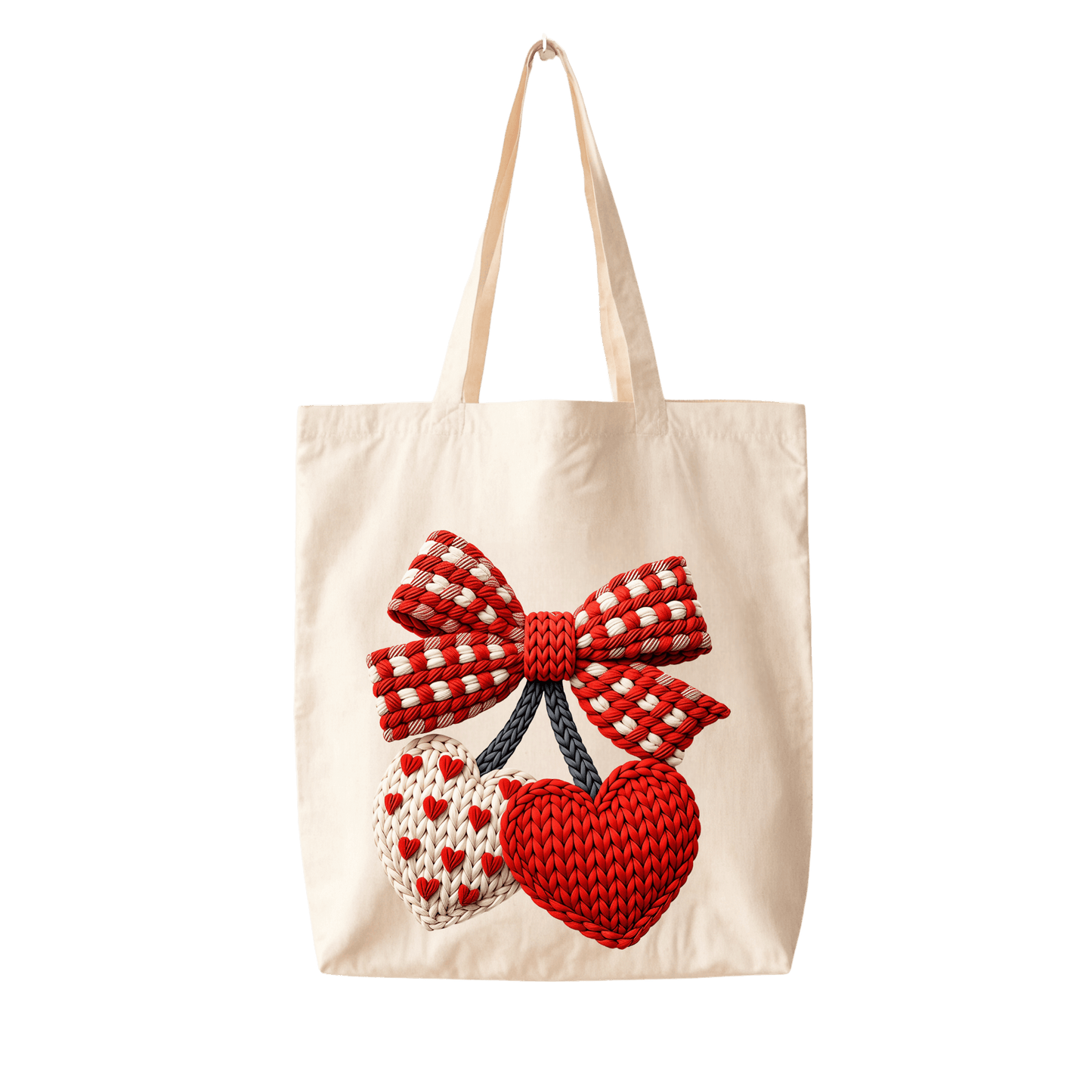 Tote bag Cœurs & Nœud – Saint-Valentin