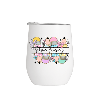 Tasse Nomade 340 ml - Crayons Pastels & Fleurs