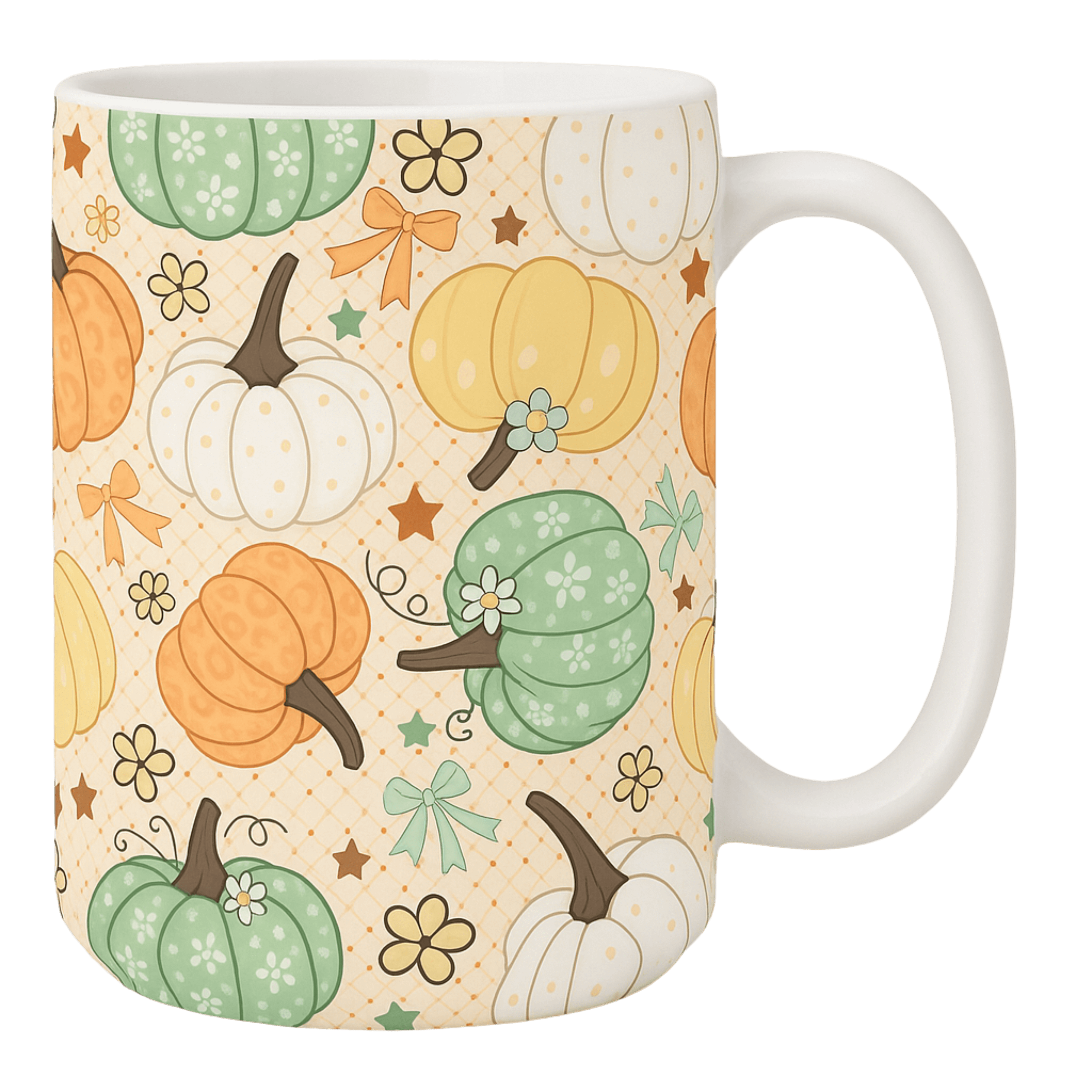 Mug Grande Aube 450 ml – Citrouilles Pastel