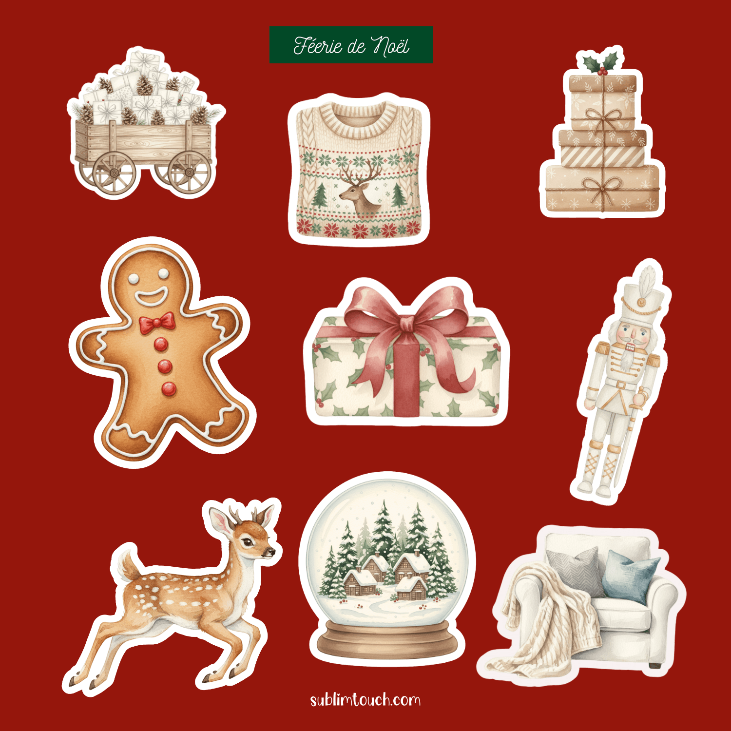Sticker Sheet Noël – Douceurs & Gingerbread