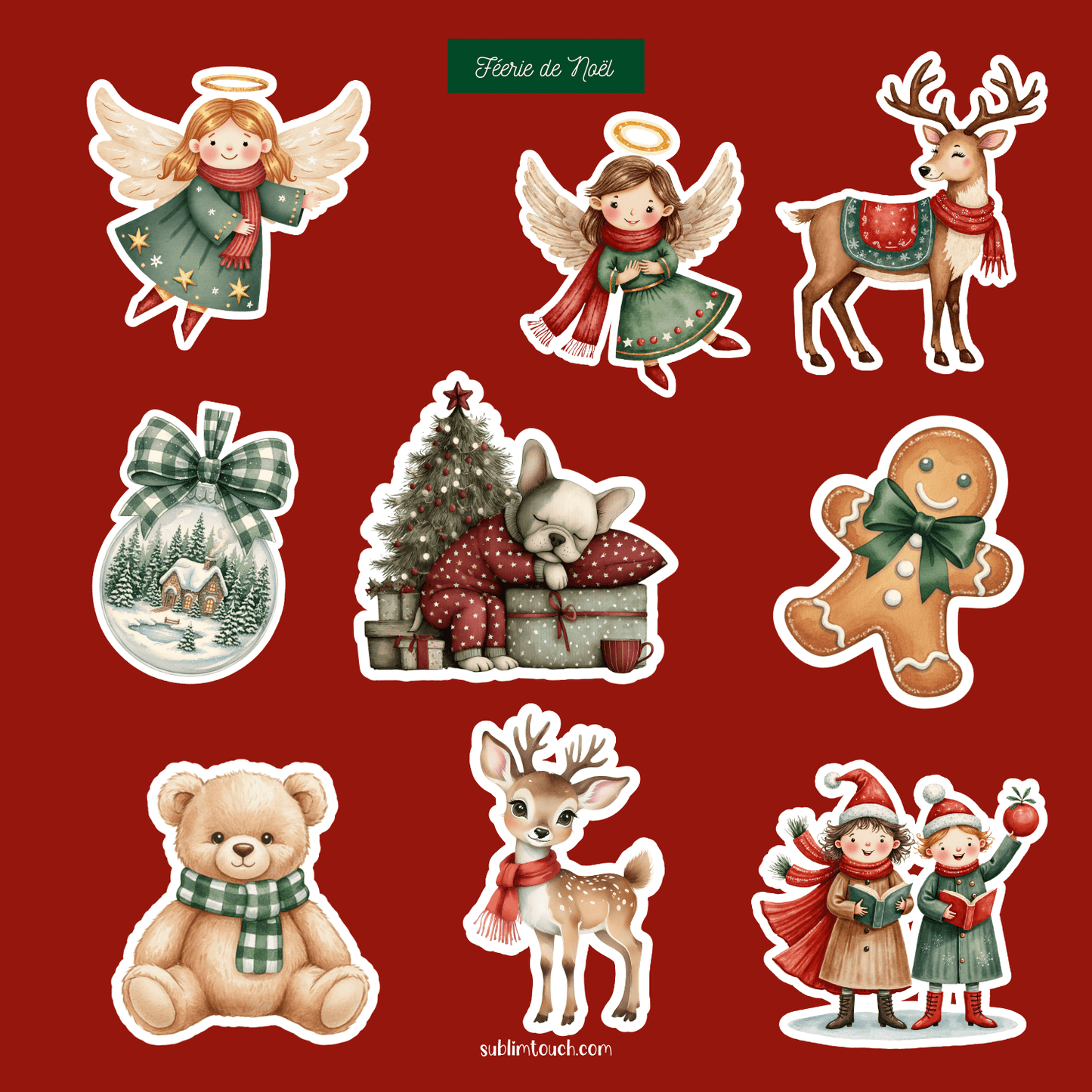 Sticker Sheet Noël – Anges & Traditions
