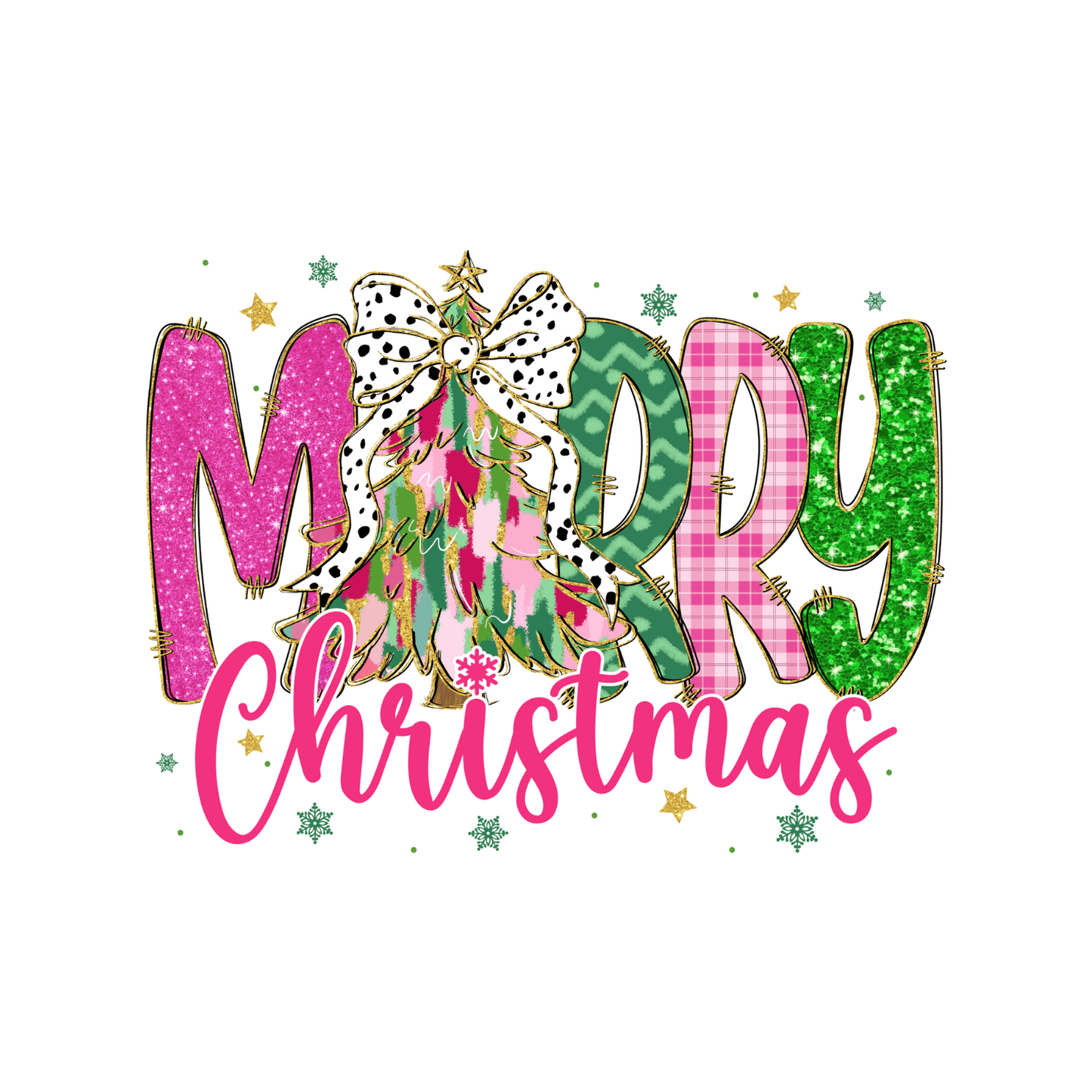 Transfert DTF – Merry Christmas Girly