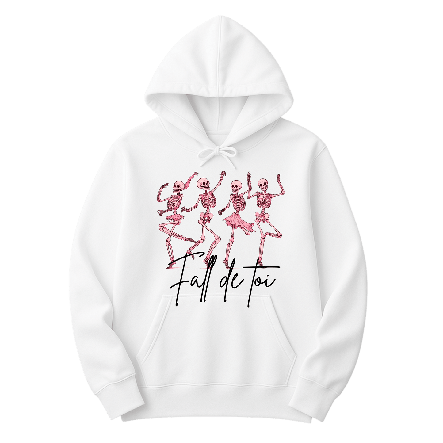 Sweat à capuche Cocoon Unisexe – Danse des Squelettes Roses