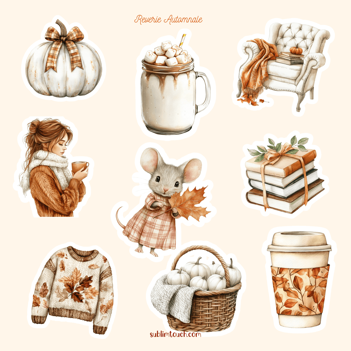 Feuille d’autocollants – Rêverie Automnale