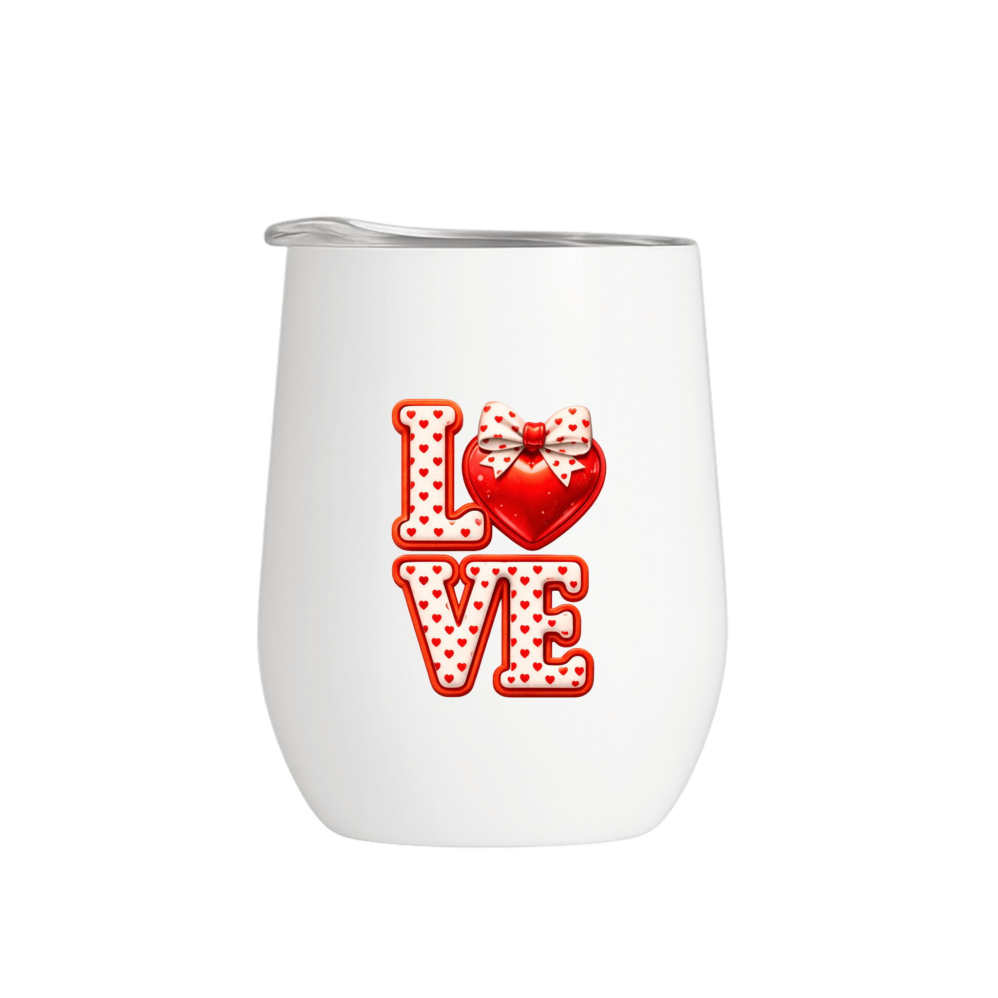 Tasse nomade Saint-Valentin – LOVE cœur & nœud