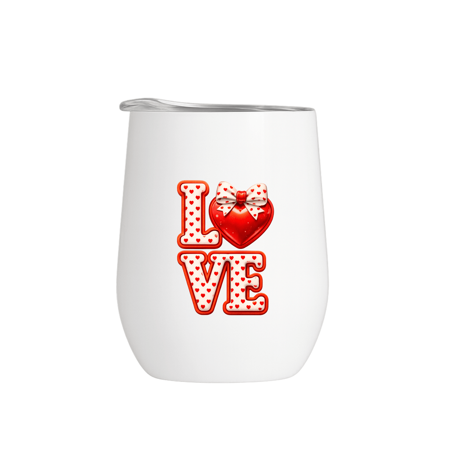 Tasse nomade Saint-Valentin – LOVE cœur & nœud